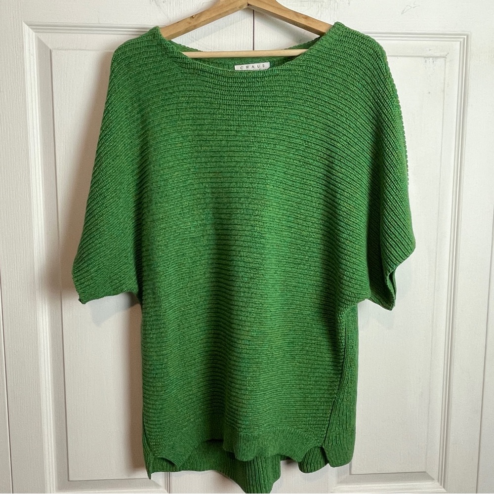 CHAUS Drop Shoulder Knit COTTON BLEND Size Large